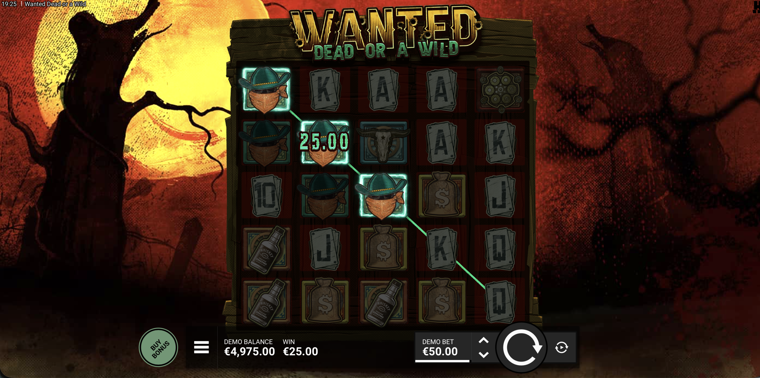 RTP, volatilidad y ganancia máxima de Wanted Dead or a Wild
