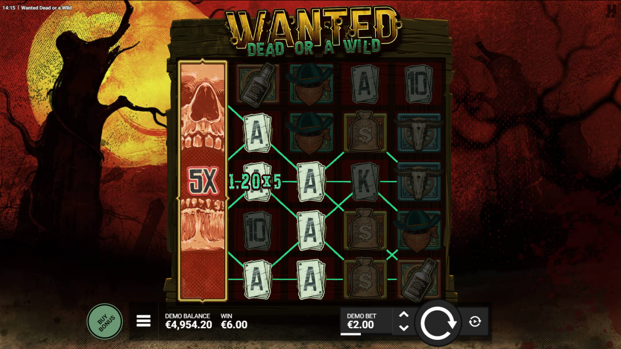 Retiro de ganancias en Wanted Dead or a Wild